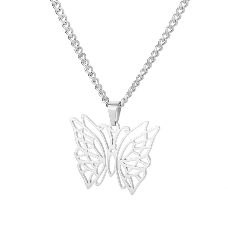 Crystal Butterfly Necklaces For WomenStainless Steel Crystal Purple BuSPECIFICATIONSBrand Name: ICFTZWEMetals Type: STAINLESS STEELOrigin: Mainland ChinaCN: ZhejiangNecklace Type: Pendant NecklacesMaterial: MetalGender: WomenStyle: TREMy StoreWakeproduct StoreWomenStainless Steel Crystal Purple Butterfly Charm Chain Choker Necklace Aesthetic Jewelry Gift