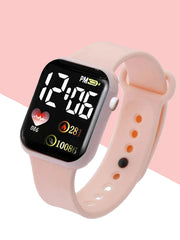 Love Square digital display digital Watch Girl Boy and Butterfly Color